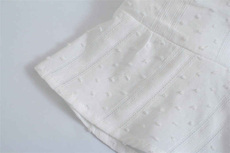 Boho Mini Dress Sundress, Vintage White Malia