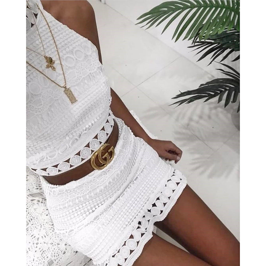 Boho Mini Dress Crochet Dress White Dakota