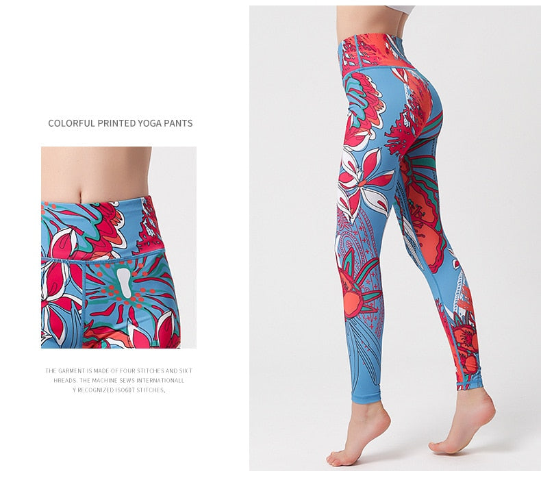 Yoga Legging, Yoga Pants, Boho Legging, Tight with Pocket Lilac in Broen Purple White Blue Green