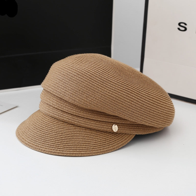 Boho Hat, Wool Sailor Cap, Manon in Black, Beige, and Ivory