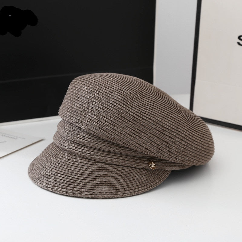 Boho Hat, Wool Sailor Cap, Manon in Black, Beige, and Ivory