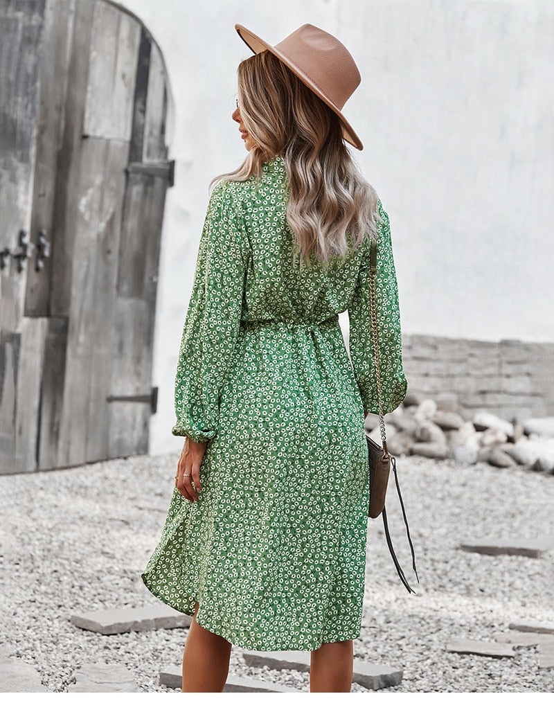 Boho Midi Dress, Sundress, Layla Green