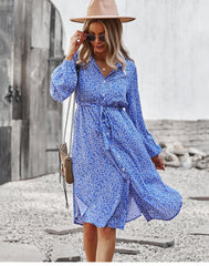 Boho Midi Dress, Sundress, Layla Blue
