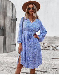 Boho Midi Dress, Sundress, Layla Blue