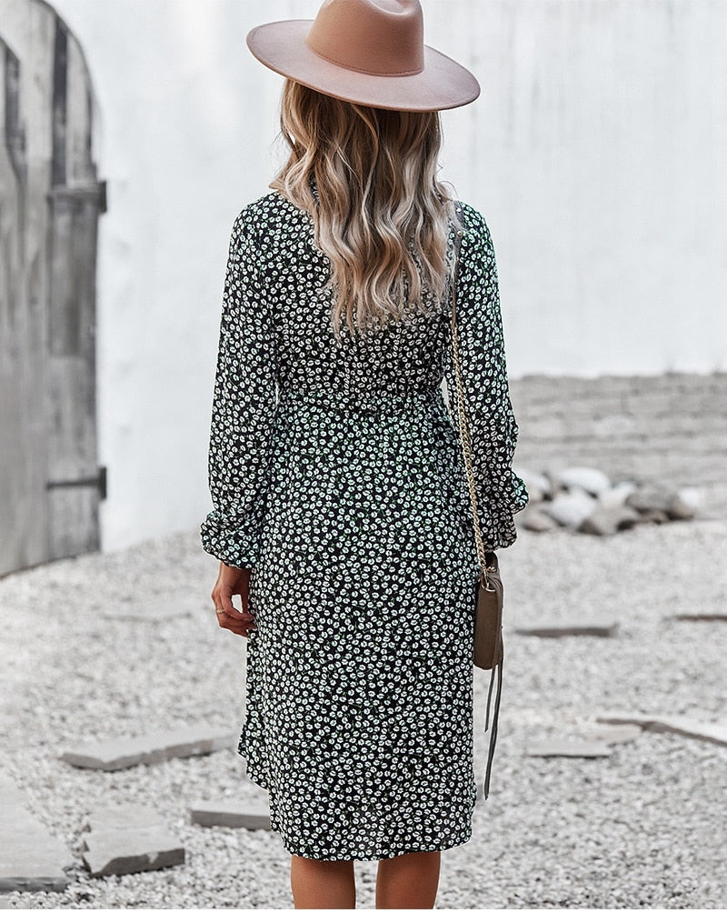 Boho Midi Dress, Sundress, Layla Black