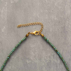 Boho Necklace, Seed Beads, Amazonite and Lapis