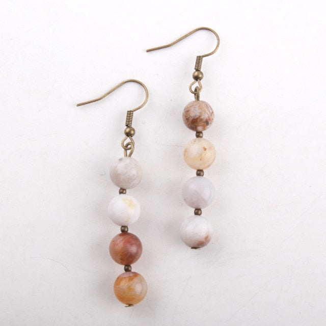 Boho Earrings, RH Dangle Earrings, 3 Balls