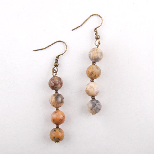 Boho Earrings, RH Dangle Earrings, 3 Balls