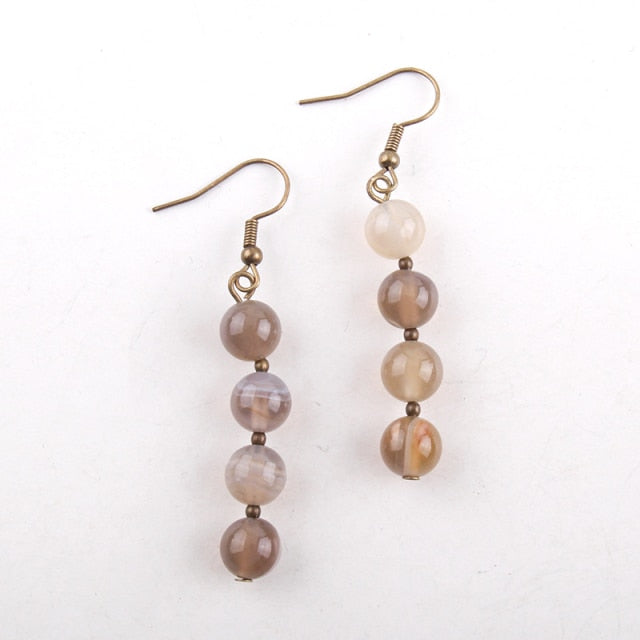Boho Earrings, RH Dangle Earrings, 3 Balls
