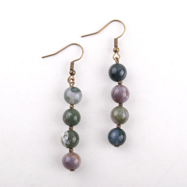Boho Earrings, RH Dangle Earrings, 3 Balls