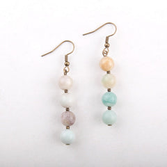 Boho Earrings, RH Dangle Earrings, 3 Balls