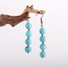 Boho Earrings, RH Dangle Earrings, 3 Balls