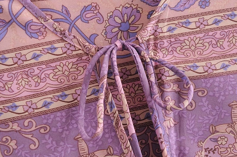 Gown Dress, Boho Maxi Dress, Loose Dress, Purple Anna Wild Rose