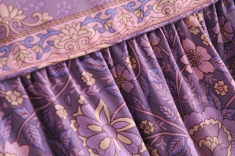 Gown Dress, Boho Maxi Dress, Loose Dress, Purple Anna Wild Rose