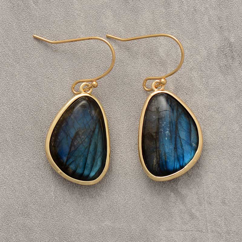 Boho Earrings, Dangle Earrings, Labradorite Dangle Earrings