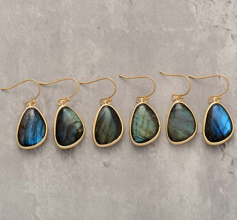 Boho Earrings, Dangle Earrings, Labradorite Dangle Earrings