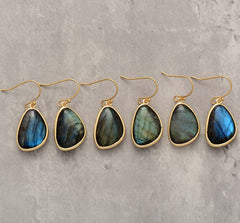 Boho Earrings, Dangle Earrings, Labradorite Dangle Earrings