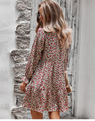 Boho Mini Dress Tunic Dress, Willa in Pink