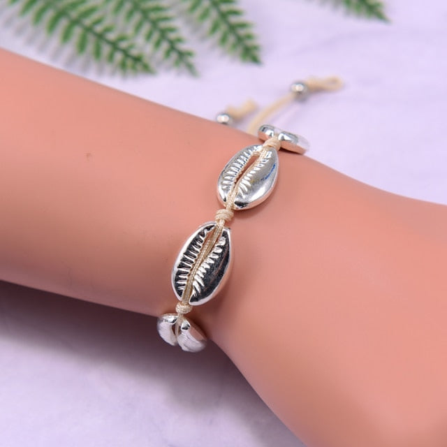 Boho Bracelet, White Puka Shell Bracelet, Sea