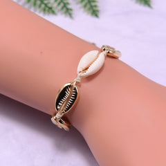 Boho Bracelet, White Puka Shell Bracelet, Sea
