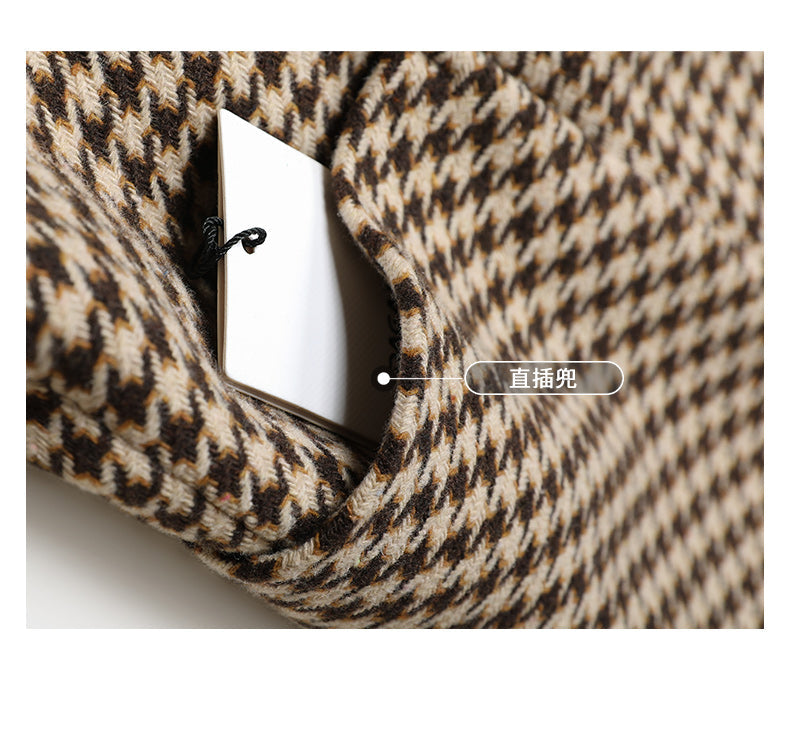 Boho Autumn Blazer, Vintage Plaid Blazer Xena in Brown