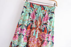 Boho Skirt, Hippie Skirts, Maxi Skirt, Heart Chakra in Green