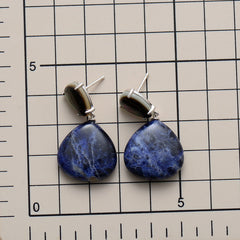 Boho Earrings, Dangle Earrings, Shell Sodalite Ins