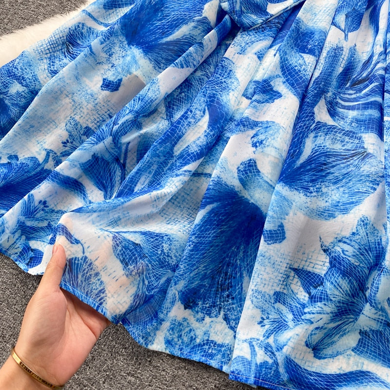 Midii Dress, Boho Vintage Dress, Blueleaf