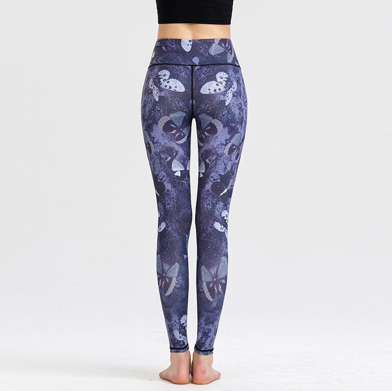 Yoga Legging, Yoga Pants, Boho Legging, Tight with Pocket in Butterfly