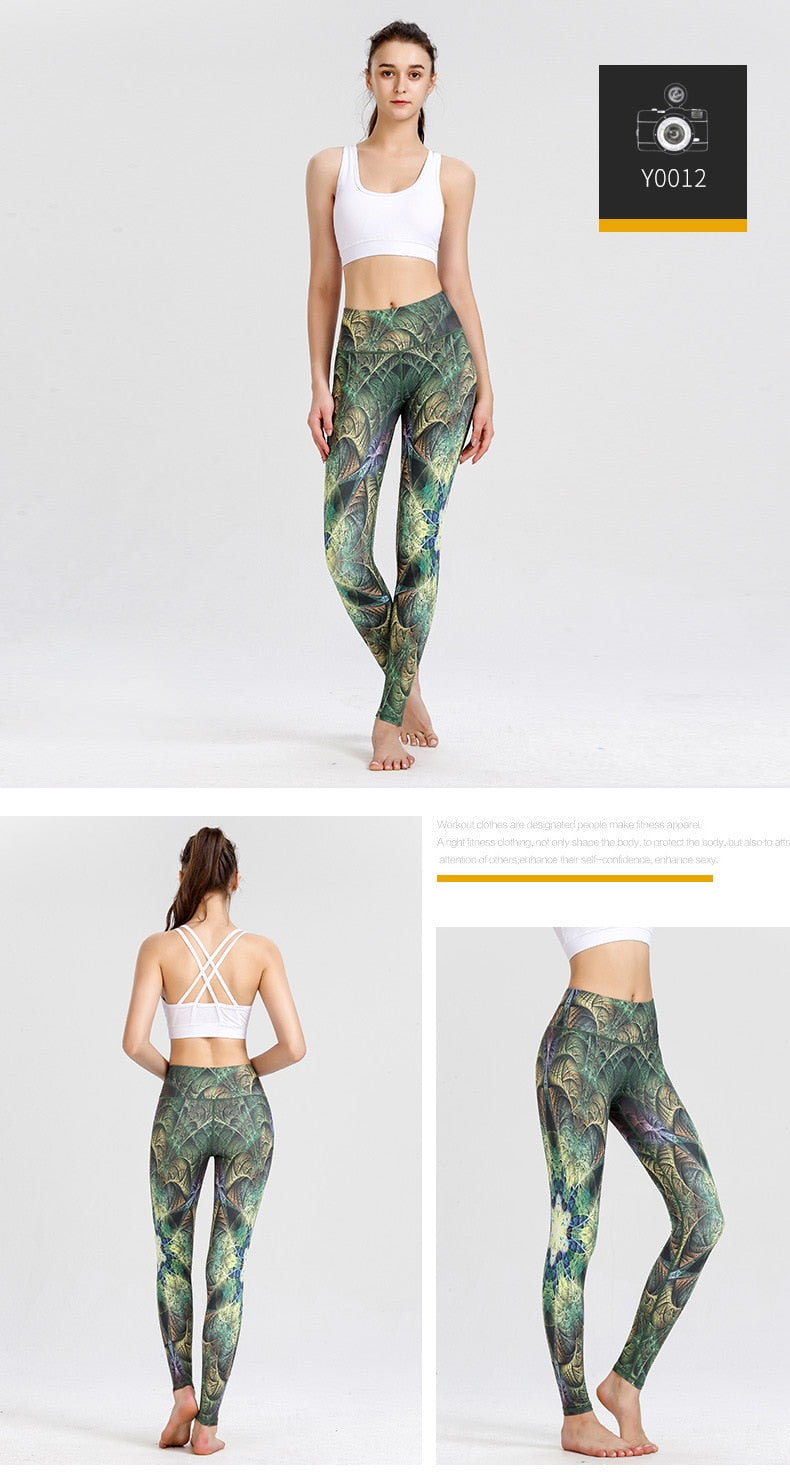Yoga Legging, Yoga Pants, Boho Legging, Tight with Pocket in Green Peacock