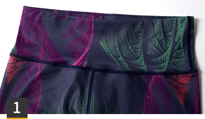 Yoga Legging, Yoga Pants, Boho Legging, Tight with Pocket in Purple Daisy