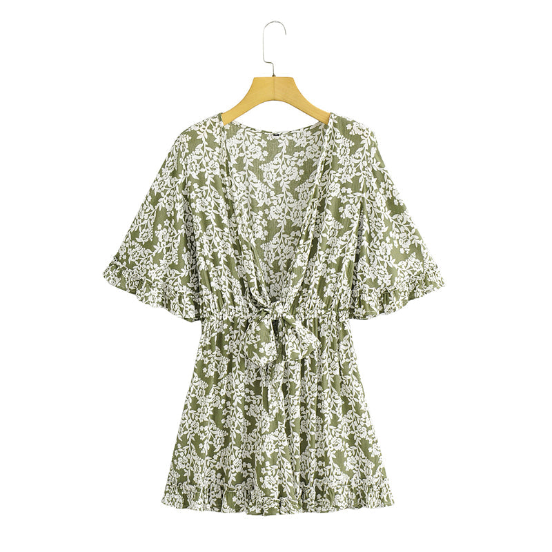 Boho Jumpsuit, Boho Romper, Playsuit, Florence in Green