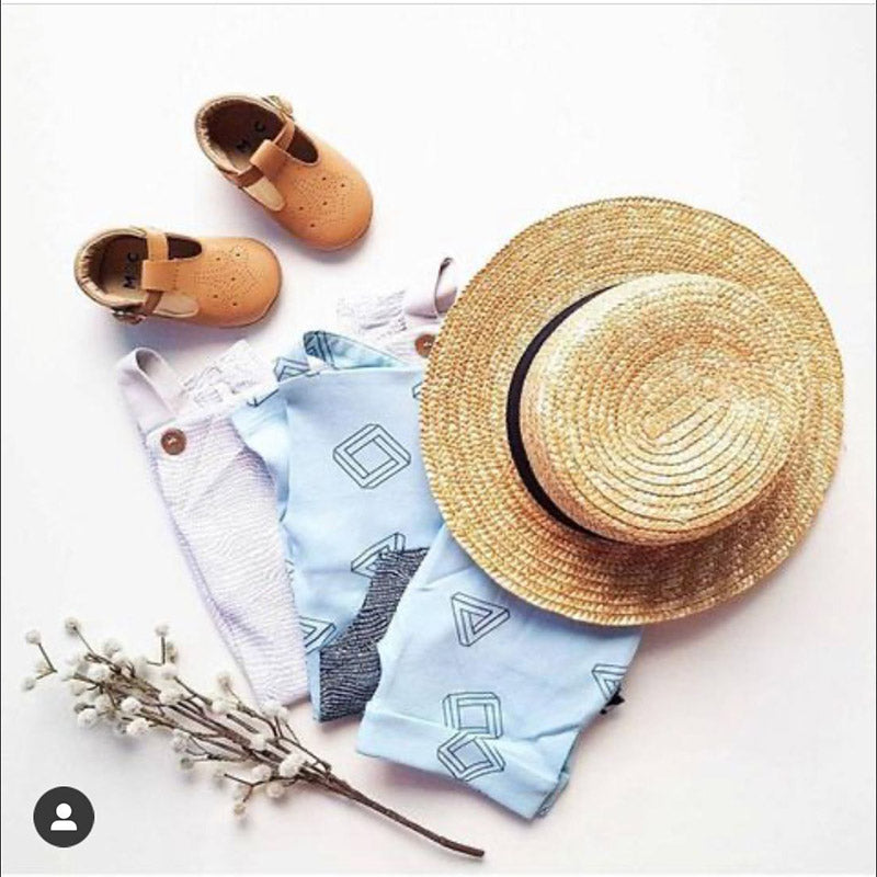 Boho Hat, Kid Hat, Sun Hat, Little Girl Straw Hat, Emma White and Black Ribbon