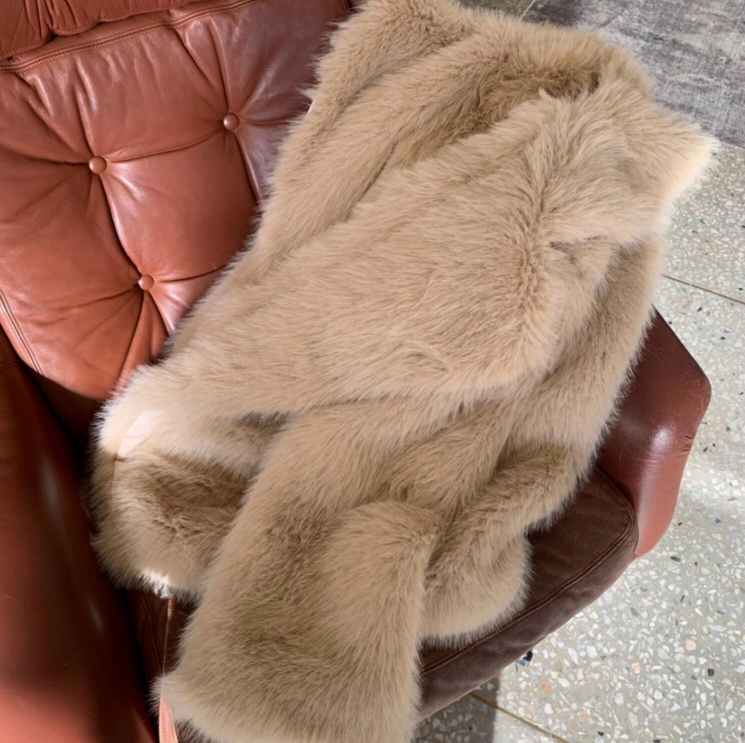 Boho Winter Coat, Fur Coat, Faux Fox Fur, Jolie in Brown
