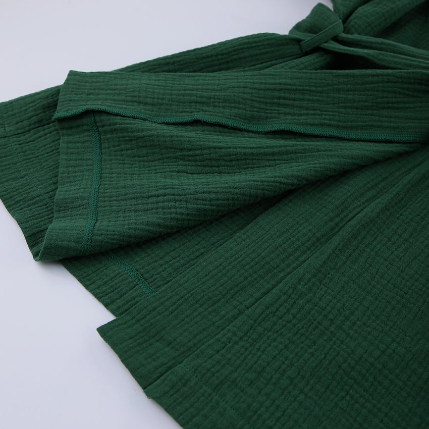 Boho Pajamas, Pajamas Sets for Women, Emily Cotton  in Green, Brown and Gray
