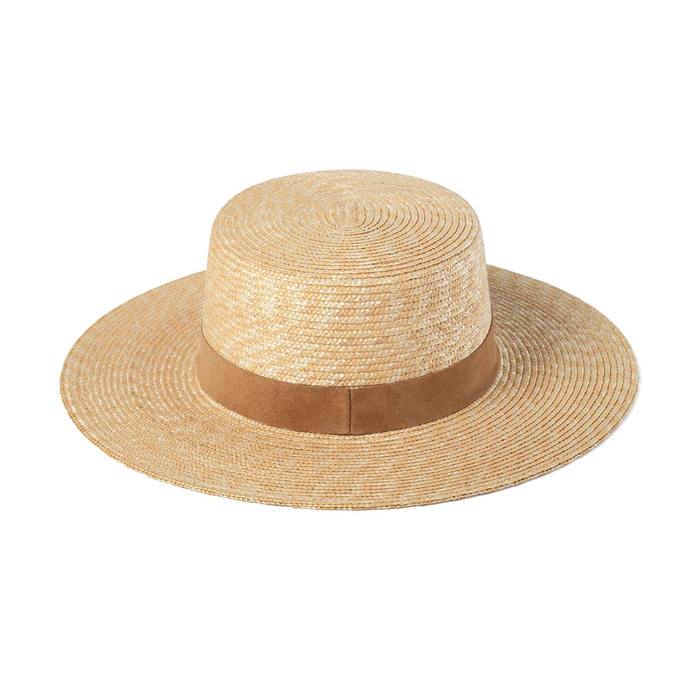 Boho Hat, Sun Hat, Beach Hat, Straw Hat, Mia Brown Ribbon
