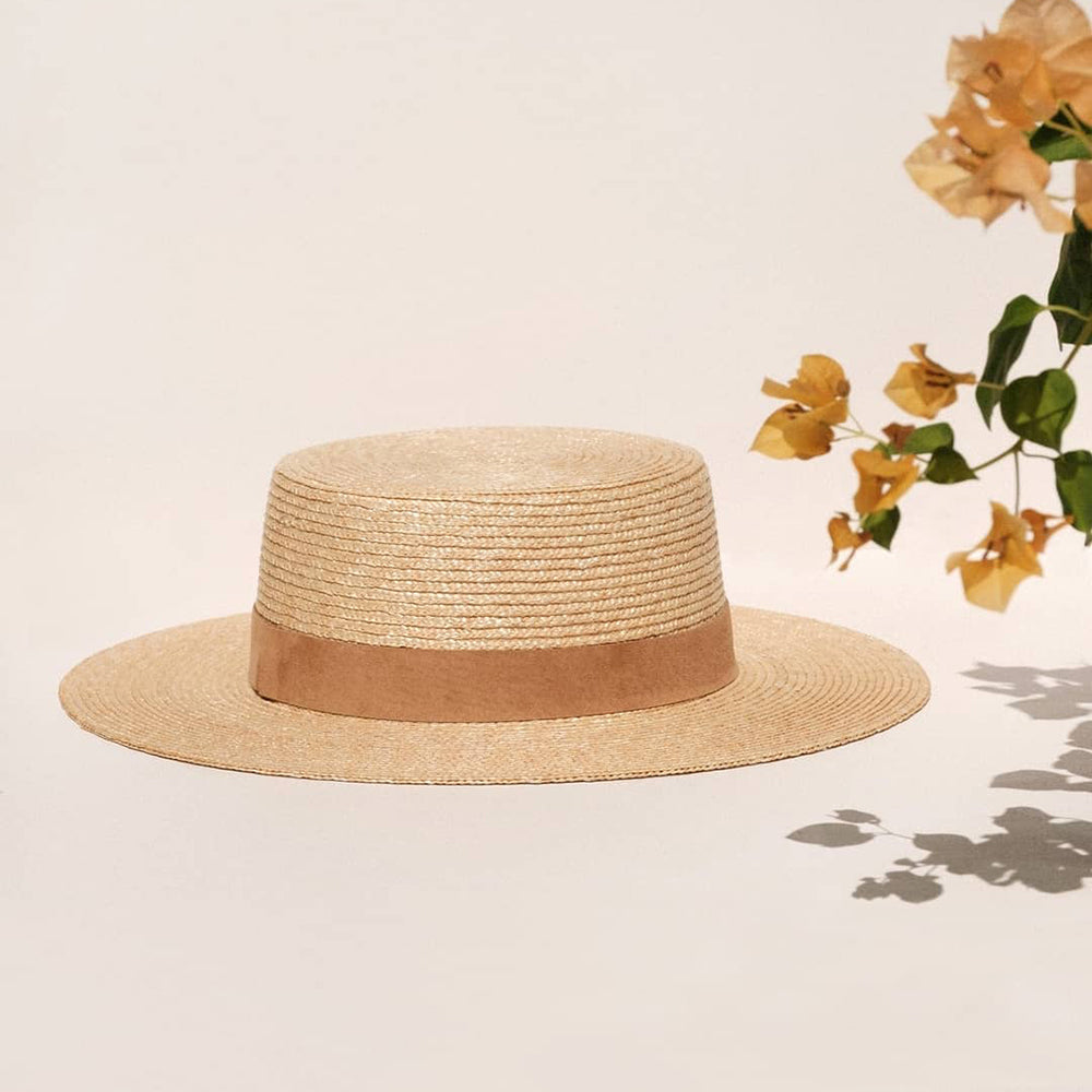 Boho Hat, Sun Hat, Beach Hat, Straw Hat, Mia Brown Ribbon