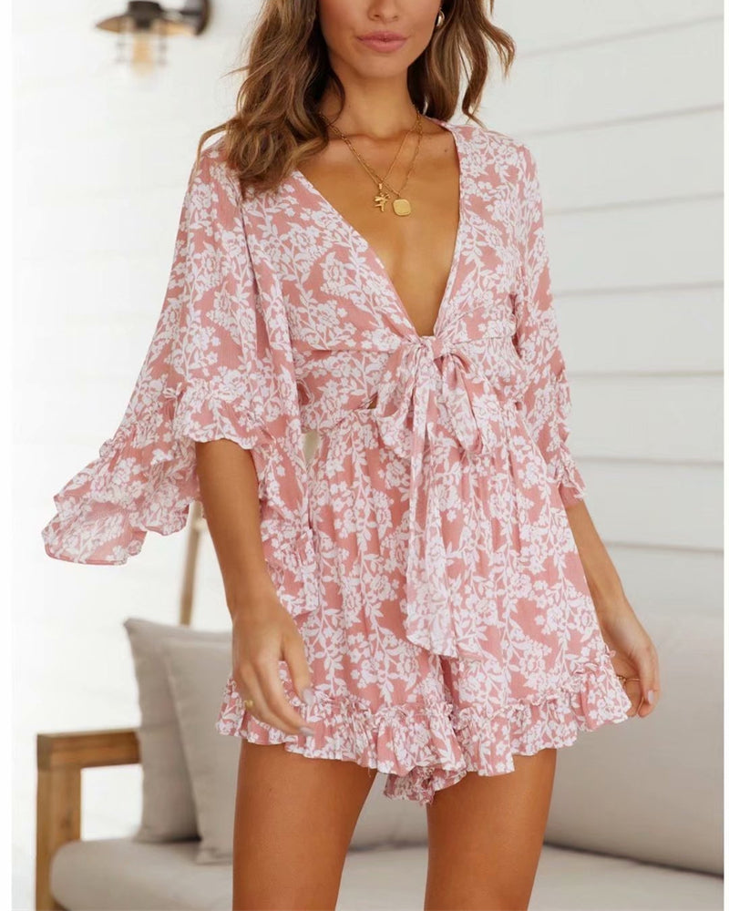 Boho Jumpsuit, Boho Romper, Playsuit, Florence in Yellow