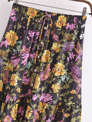 Boho Skirt, Hippie Skirts, Maxi Skirt, Black Calla Wild Comos