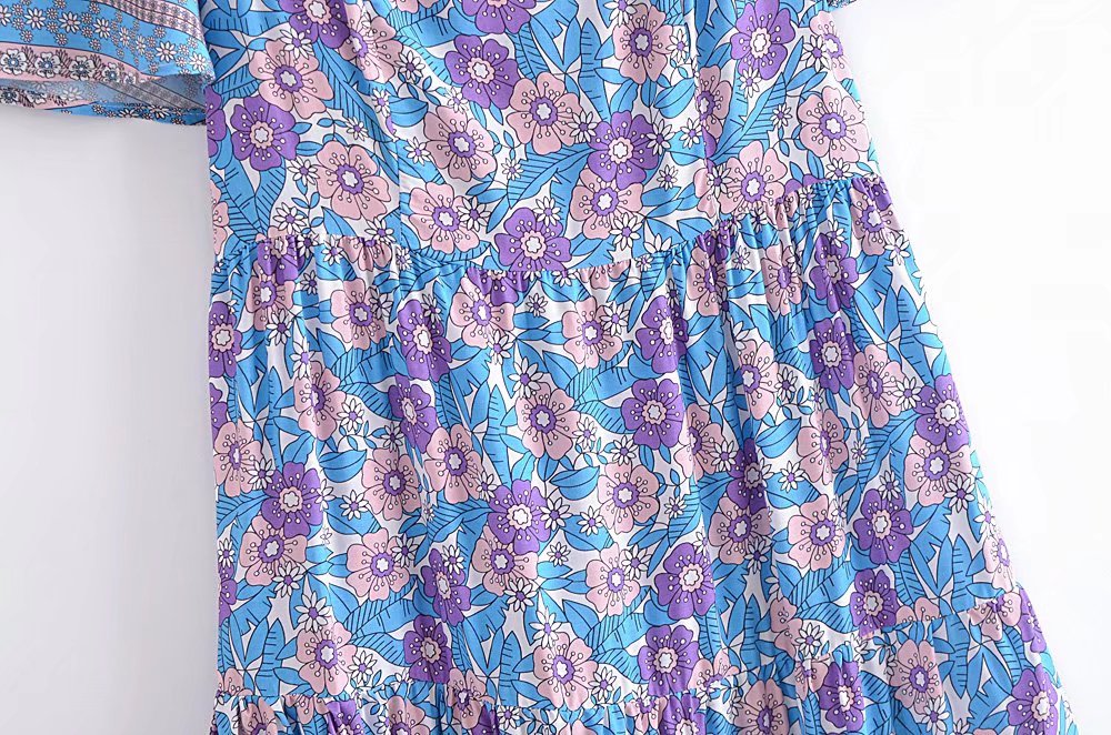 Boho Midi Dress, Sundress, Lavender Silene