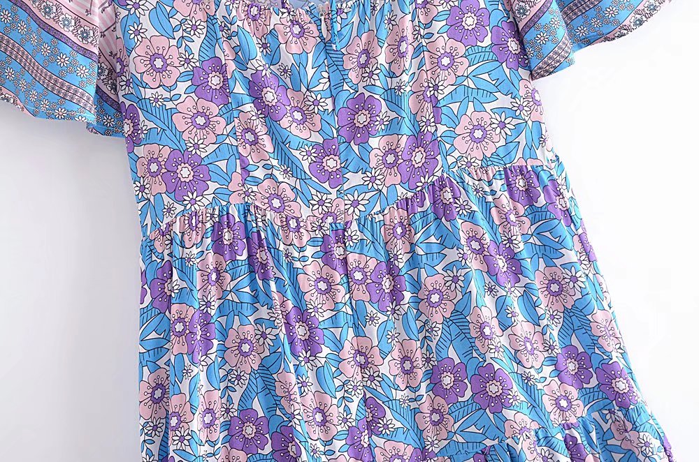 Boho Midi Dress, Sundress, Lavender Silene