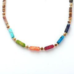 Boho Necklace, Labradorite Chokers Chakra