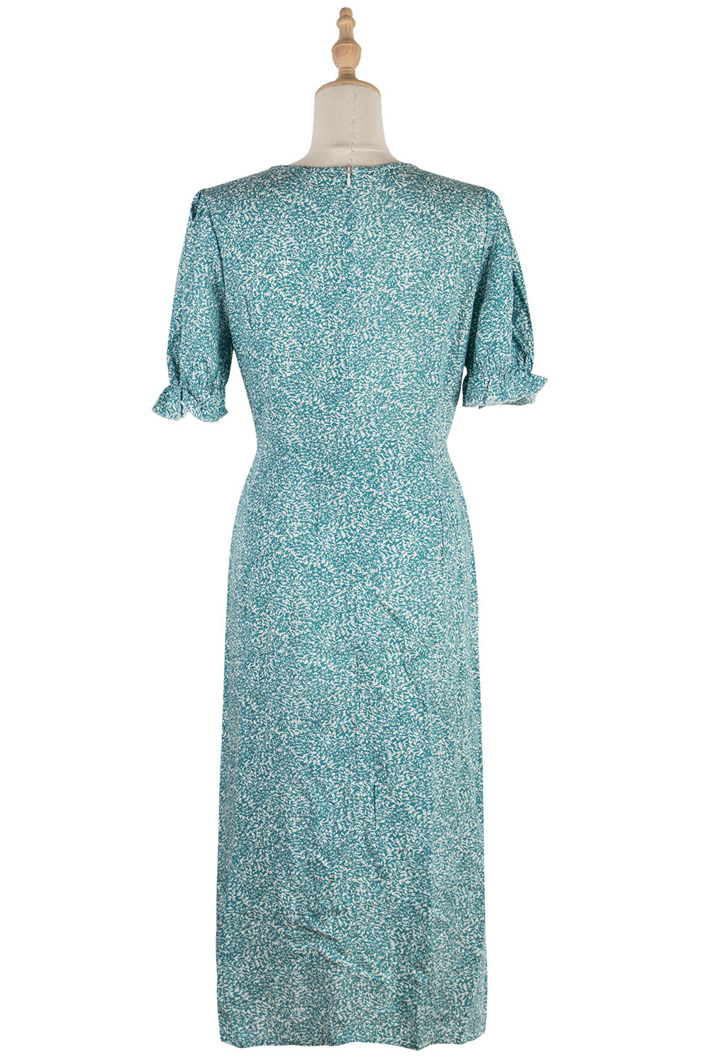 Boho Midi Dress, Wrap Dress, Green Cecilia