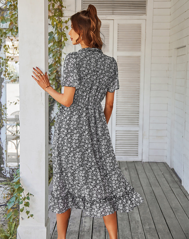 Boho Midi Dress, Sundress Romy in Black