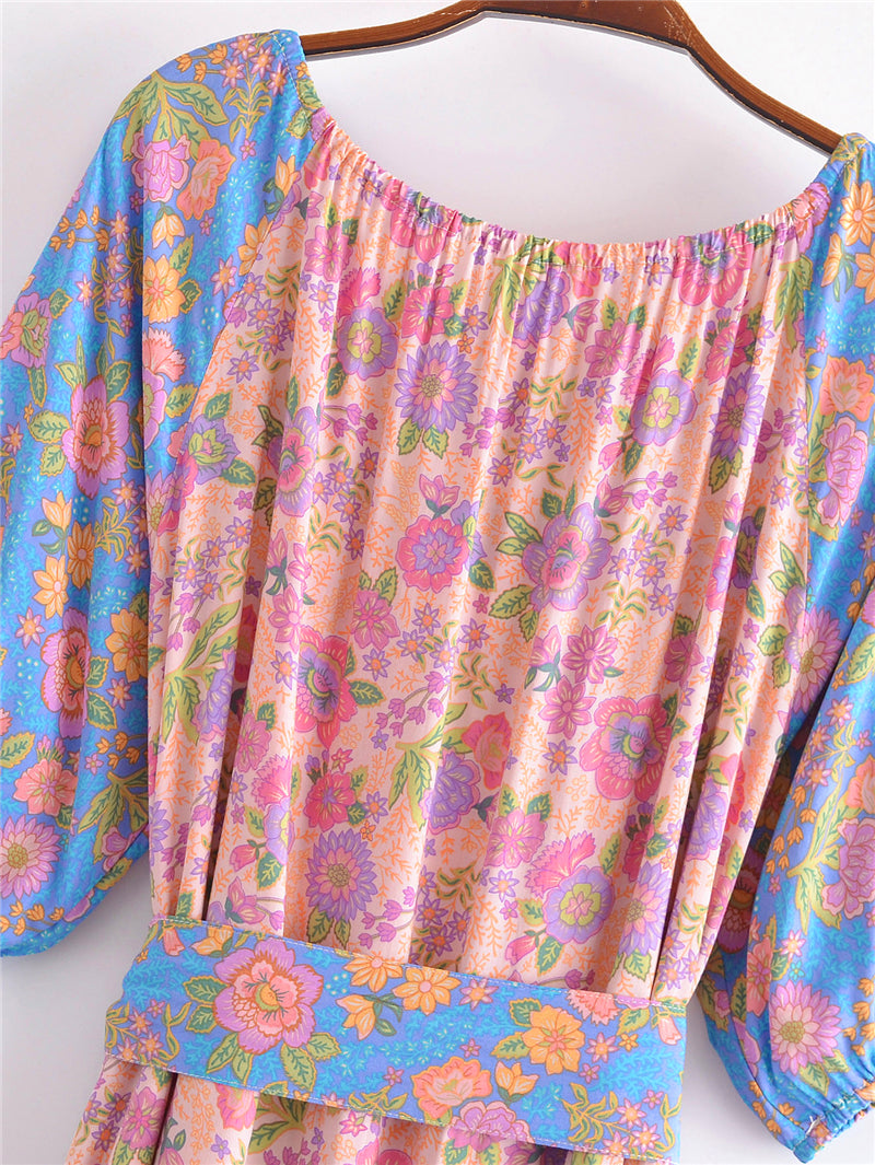 Boho Maxi Dress - Sundress - Sierra Sea Rose - Bohemian Style - Flowy Summer Dress