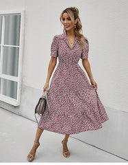 Boho Midi Dress, Sundress Romy in Red