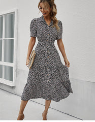 Boho Midi Dress, Sundress Romy in Black