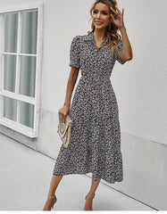 Boho Midi Dress, Sundress Romy in Black