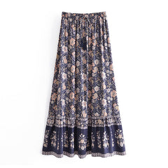 Boho Skirt, Hippie Skirts, Maxi Skirt, Eulalie Black Rose