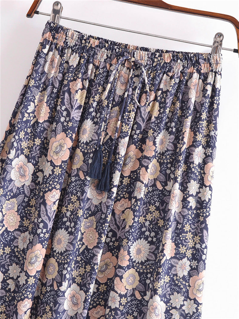 Boho Skirt, Hippie Skirts, Maxi Skirt, Eulalie Black Rose
